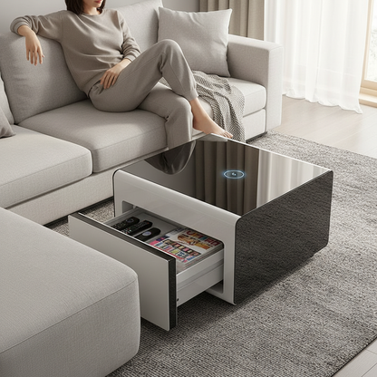 Tech Smart Table One - Wireless Charging & Integrated Storage